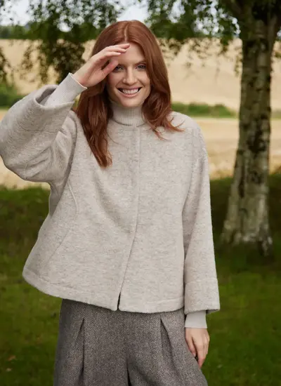 Aideen Wool Poncho Jacket